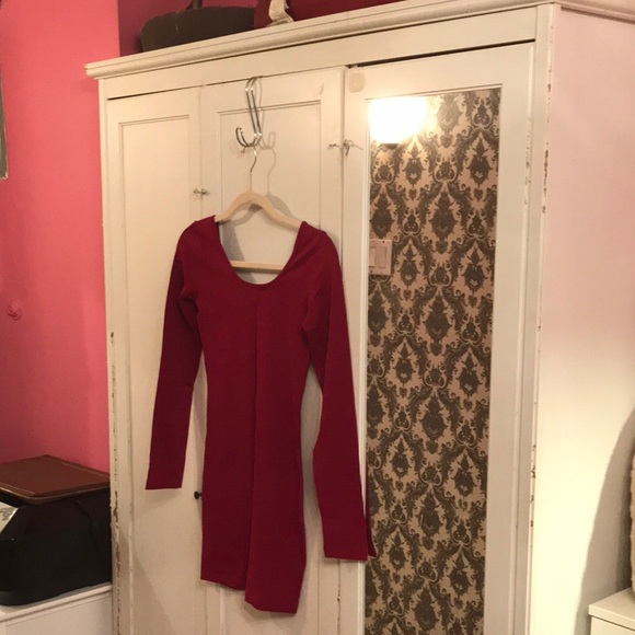 Forever 21 NWT Maroon Long Sleeve Shirt/Dress - Picture 5 of 7
